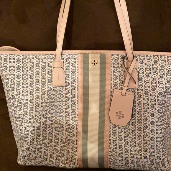 Tory Burch Gemini Link Top-Zip Tote Used - Picture 1 of 4